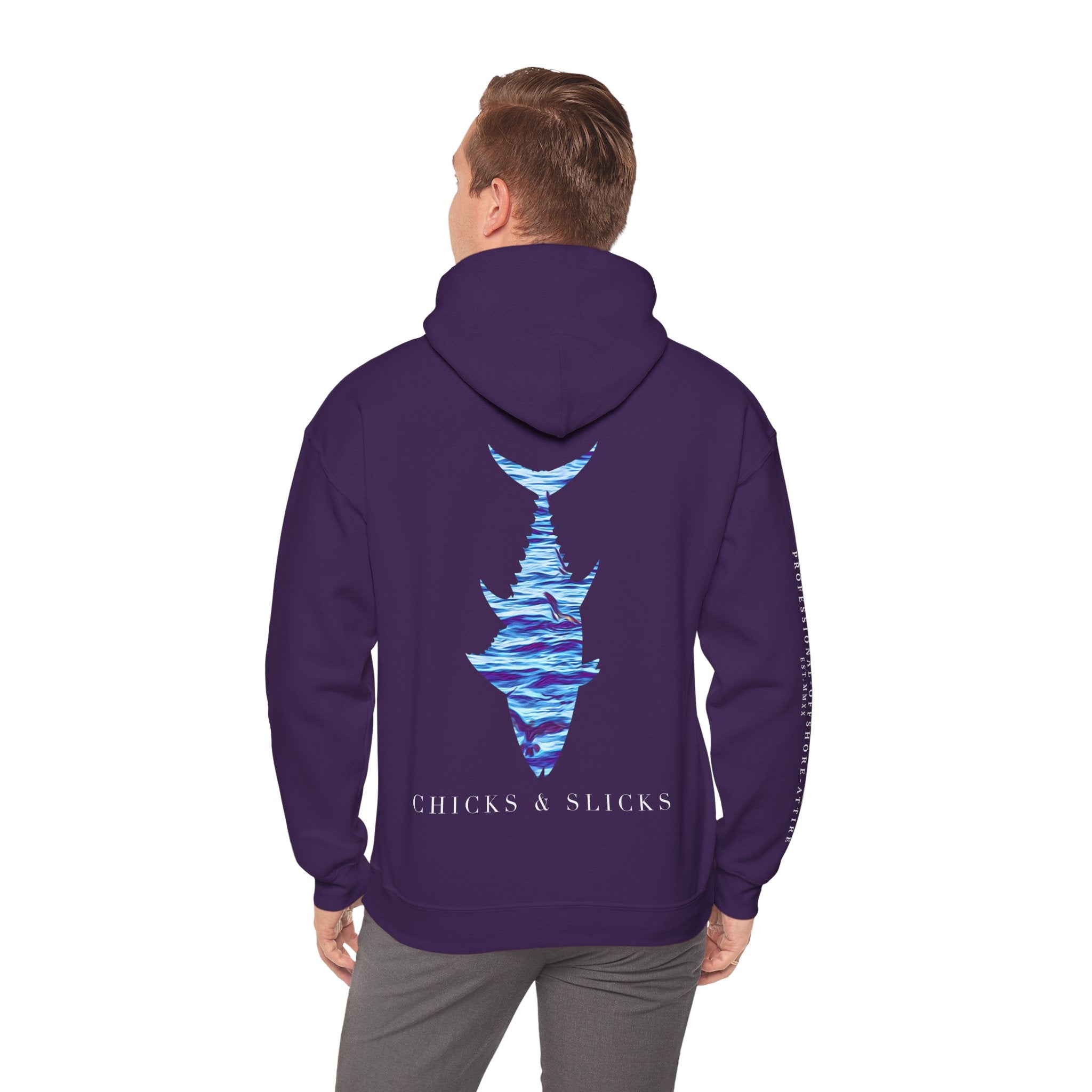 Chicks & Slicks Hoodie (White Font)