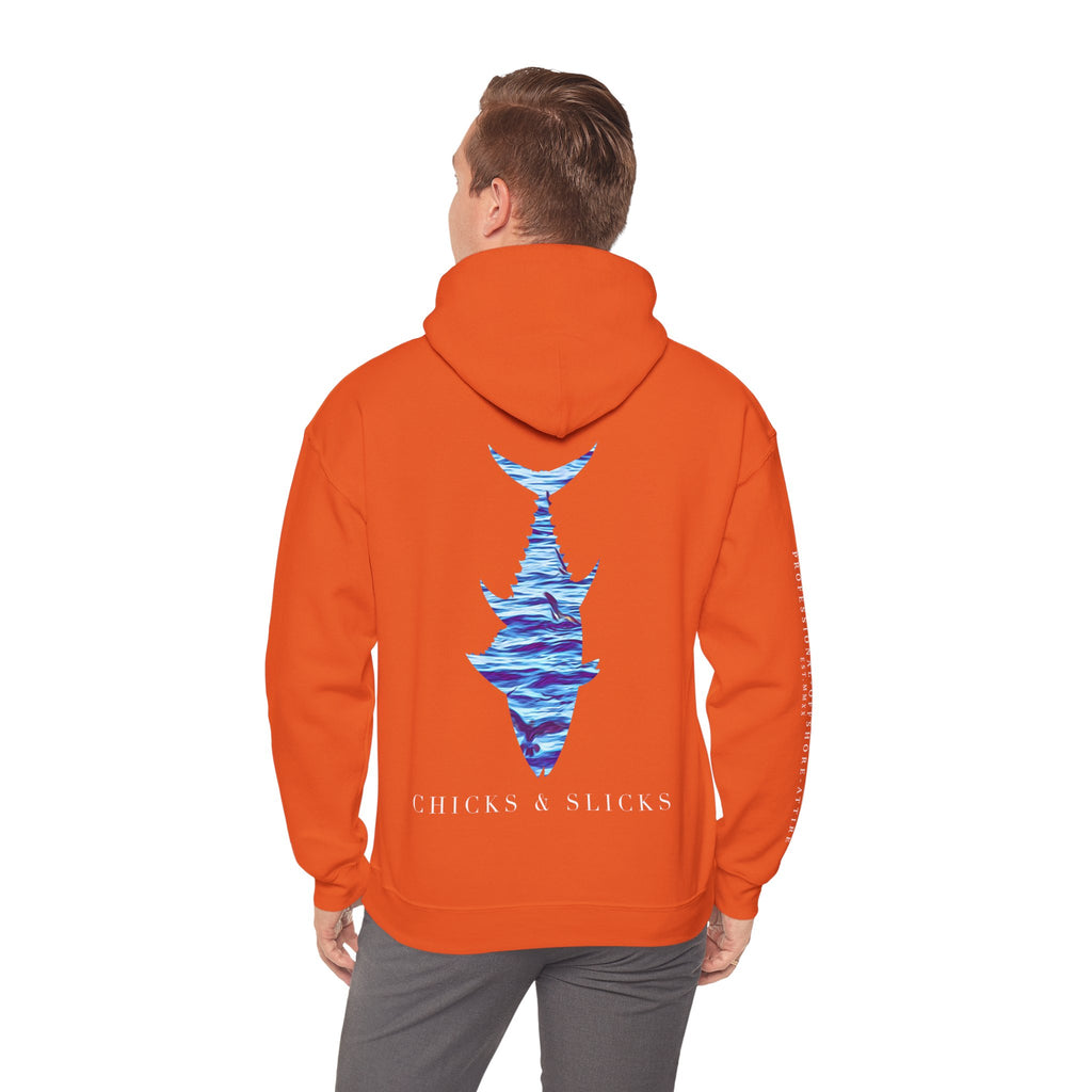 Chicks & Slicks Hoodie (White Font)