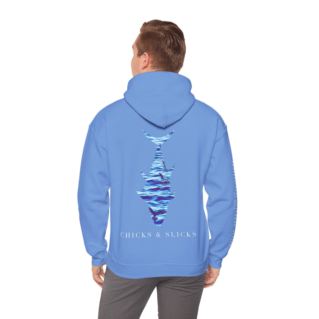Chicks & Slicks Hoodie (White Font)