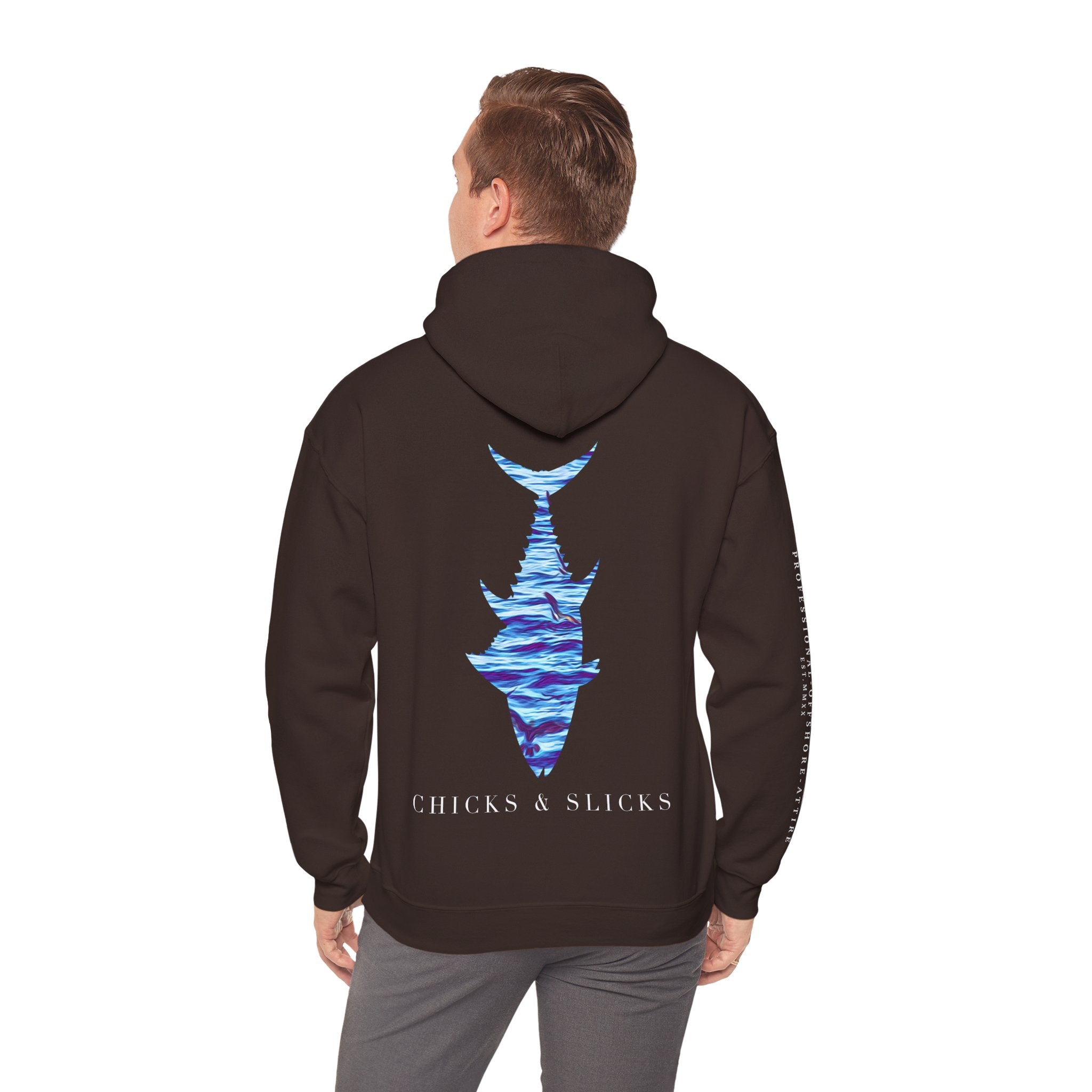 Chicks & Slicks Hoodie (White Font)