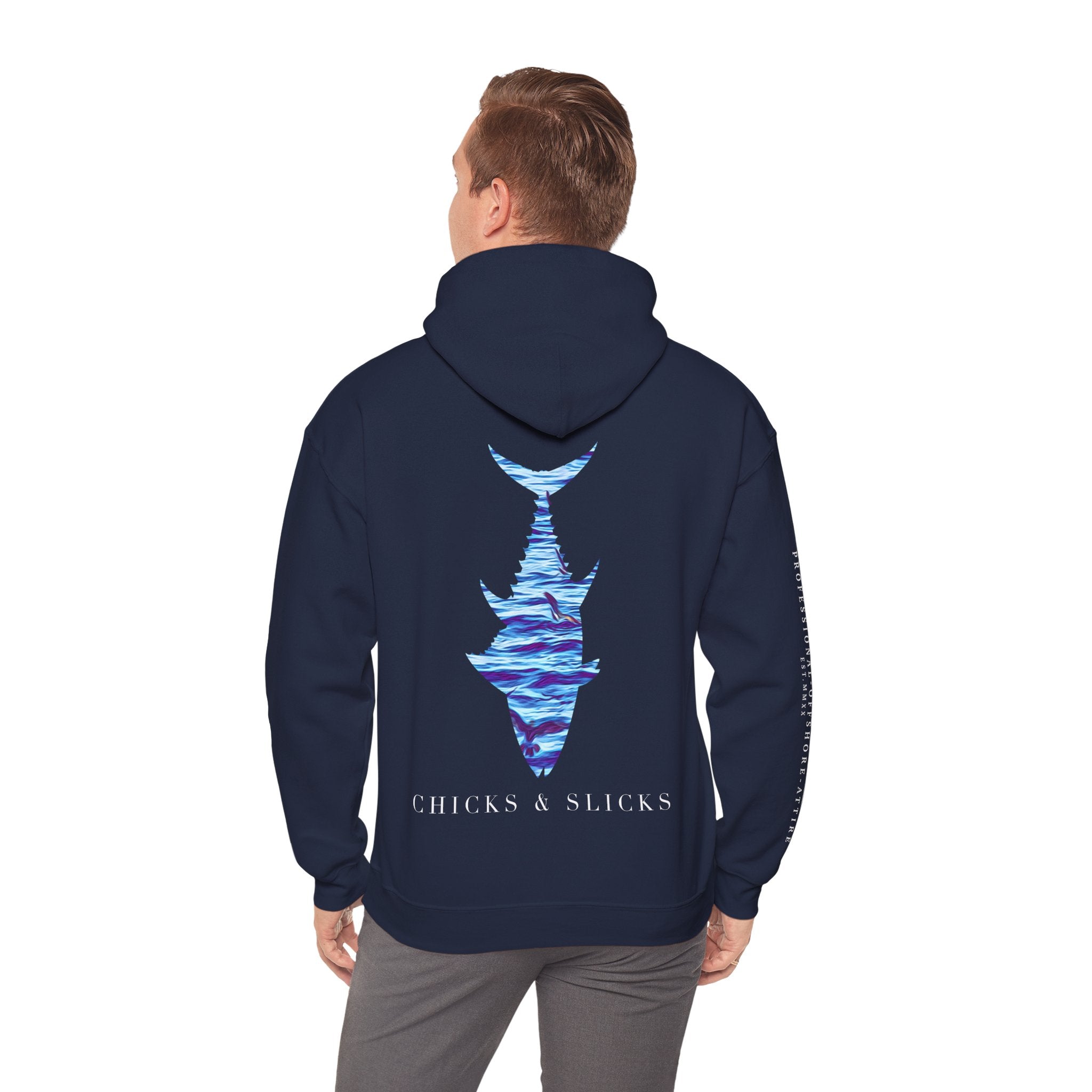 Chicks & Slicks Hoodie (White Font)
