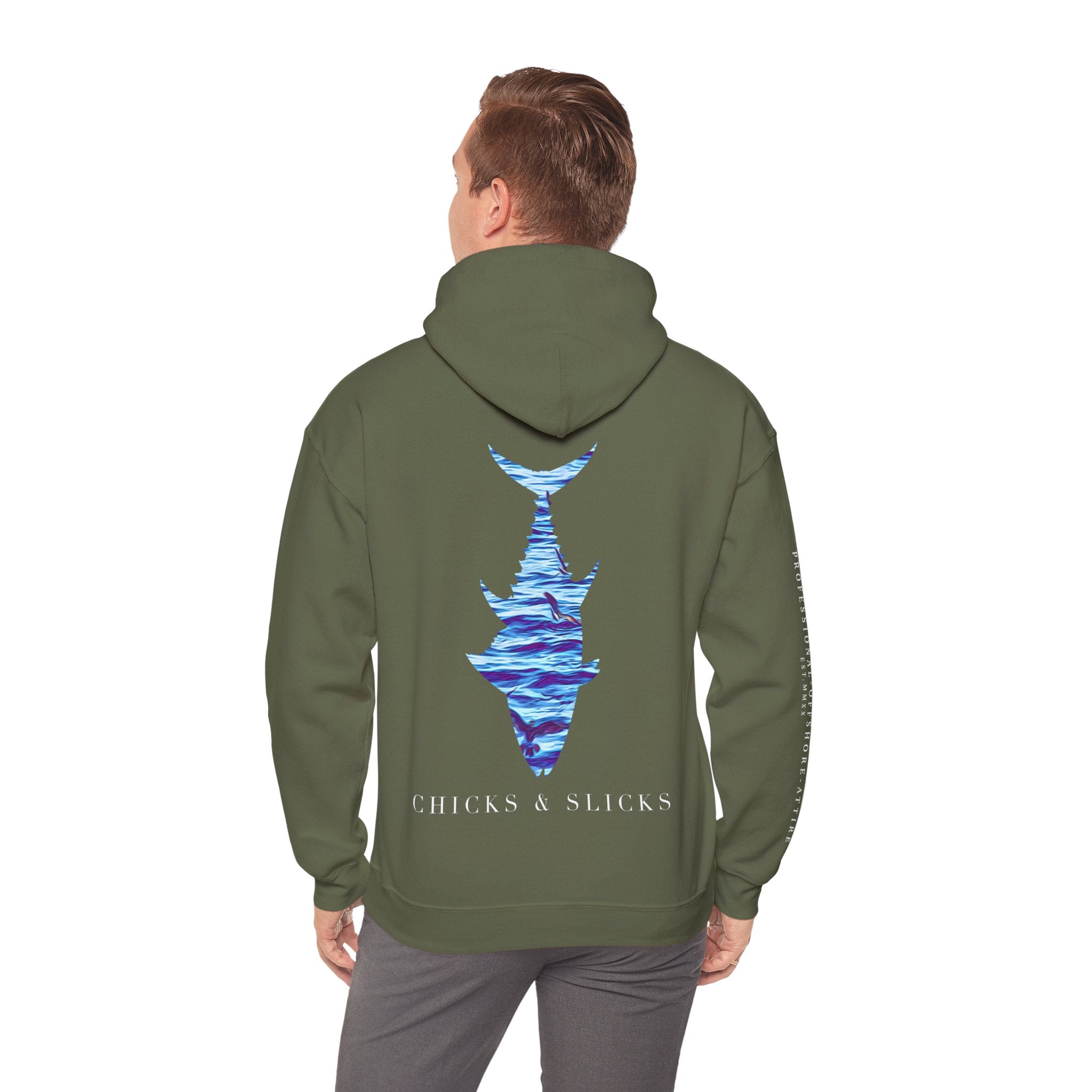 Chicks & Slicks Hoodie (White Font)