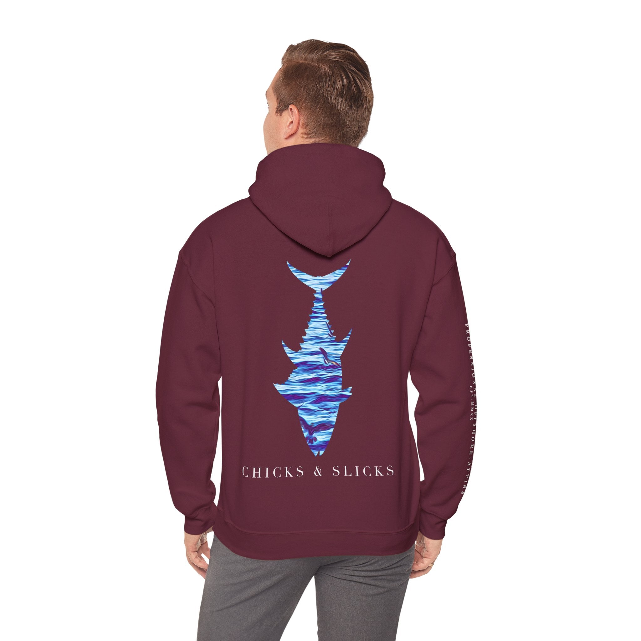 Chicks & Slicks Hoodie (White Font)