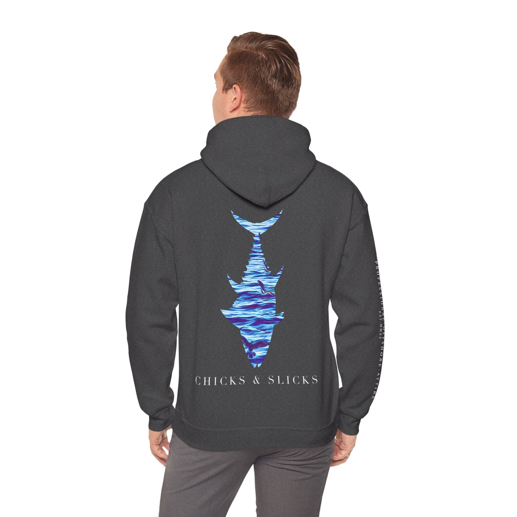Chicks & Slicks Hoodie (White Font)