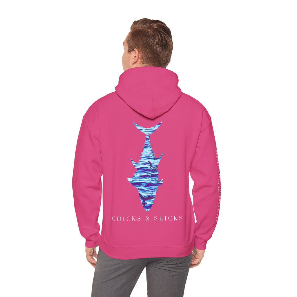 Chicks & Slicks Hoodie (White Font)