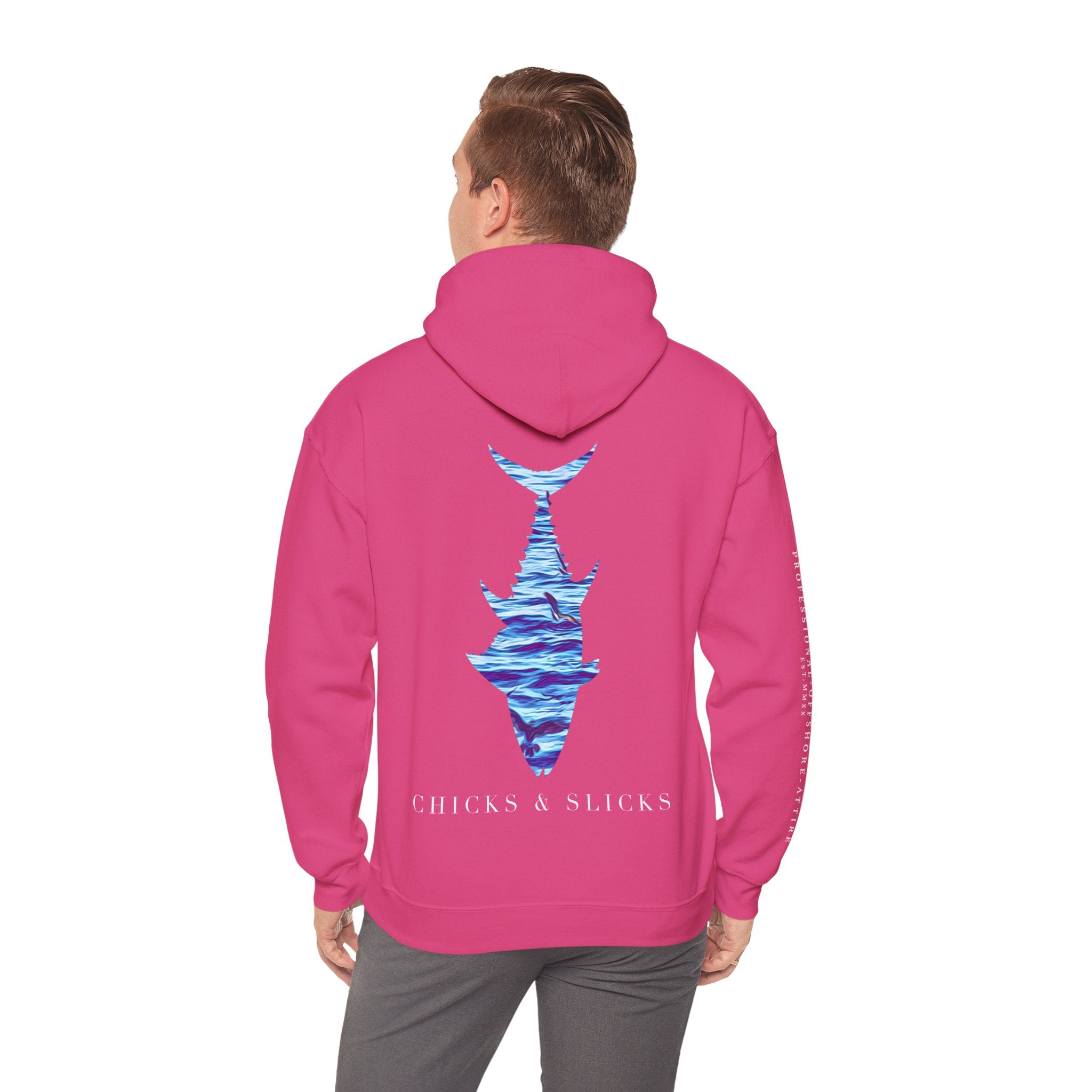 Chicks & Slicks Hoodie (White Font)