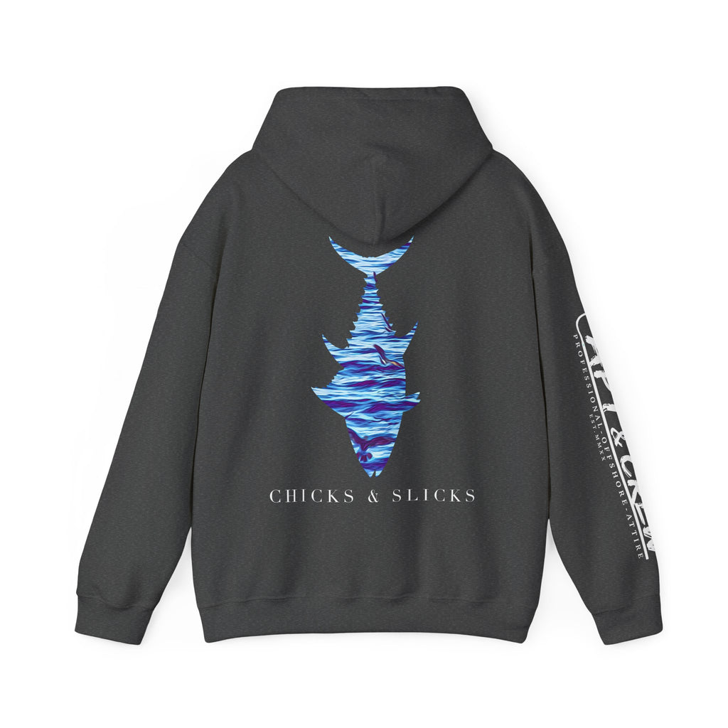Chicks & Slicks Hoodie (White Font)